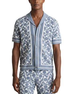 REISS - Edmonds Short Sleeve Cuban Toweling Shirt