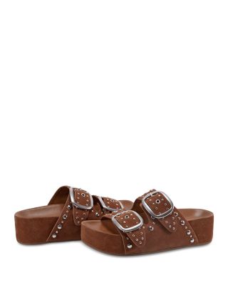 Women&#39;s Sayge Double Studded Strap Platform Sandals