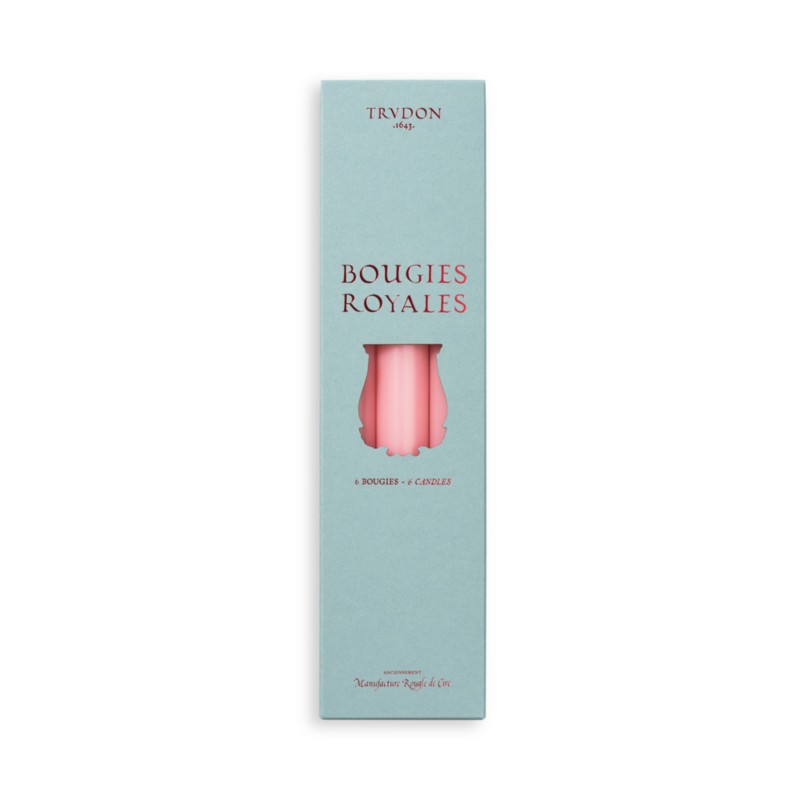 Trudon Royale Taper Candles, Box of 6 in Pink Tendresse