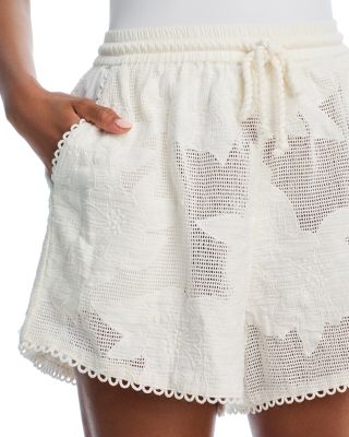 White Flower Shorts