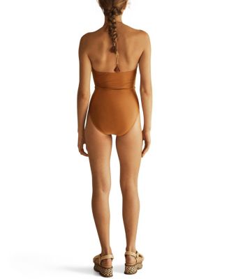 CAMMELLO Belted Keyhole One Piece