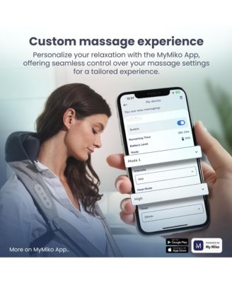 Shiatsu Neck and Back App Controlled Massager Hands Free & Heat