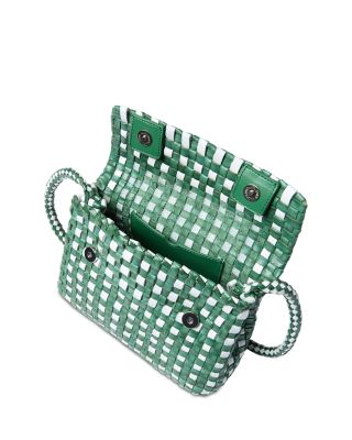 Vinnie Mini Woven Leather Crossbody