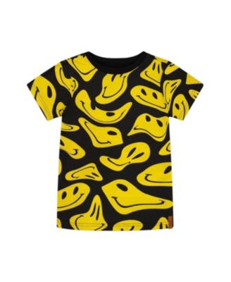 Deux par Deux - Boys' Smile Printed Organic Cotton Tee- Little Kid, Big Kid