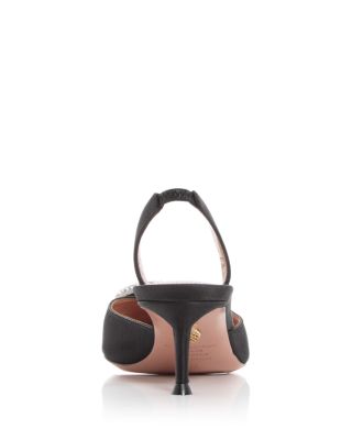 Women's Crystal Hoop Slingback Pumps