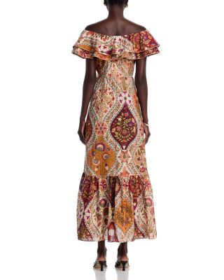 Romantic Nature Off-the-Shoulder Maxi Dress