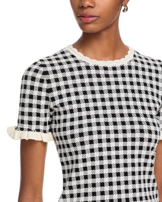 Saige Gingham Knit Top