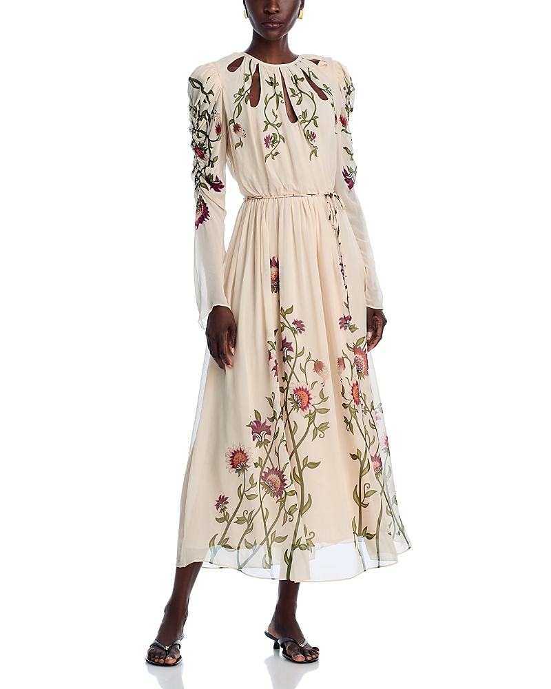 Farm Rio Multicolor Romantic Nature Long Sleeve Maxi Dress