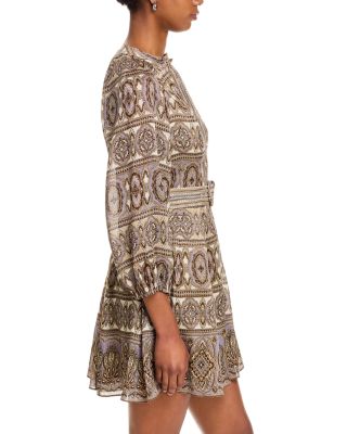 Kumar Linen Silk Printed Shirt Dress