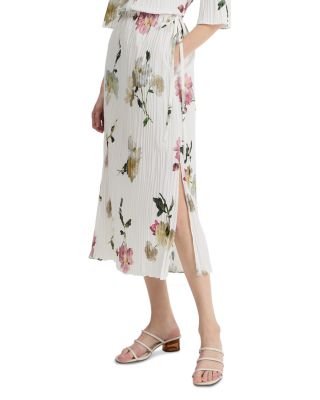 Wilted Peony Pleated Skirt 