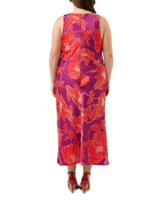 Plus Ember Floral Cowlneck Dress