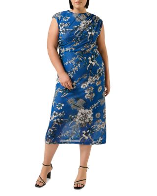 Estelle Plus - Plus Elysium Floral Mesh Midi Dress