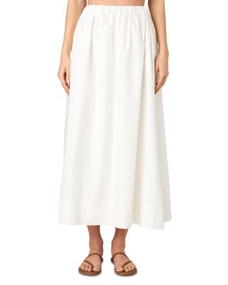 Nomi Cotton Ruched Midi Skirt