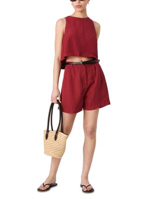 FRENCH CONNECTION - Birdie Linen Blend Top & Walking Shorts