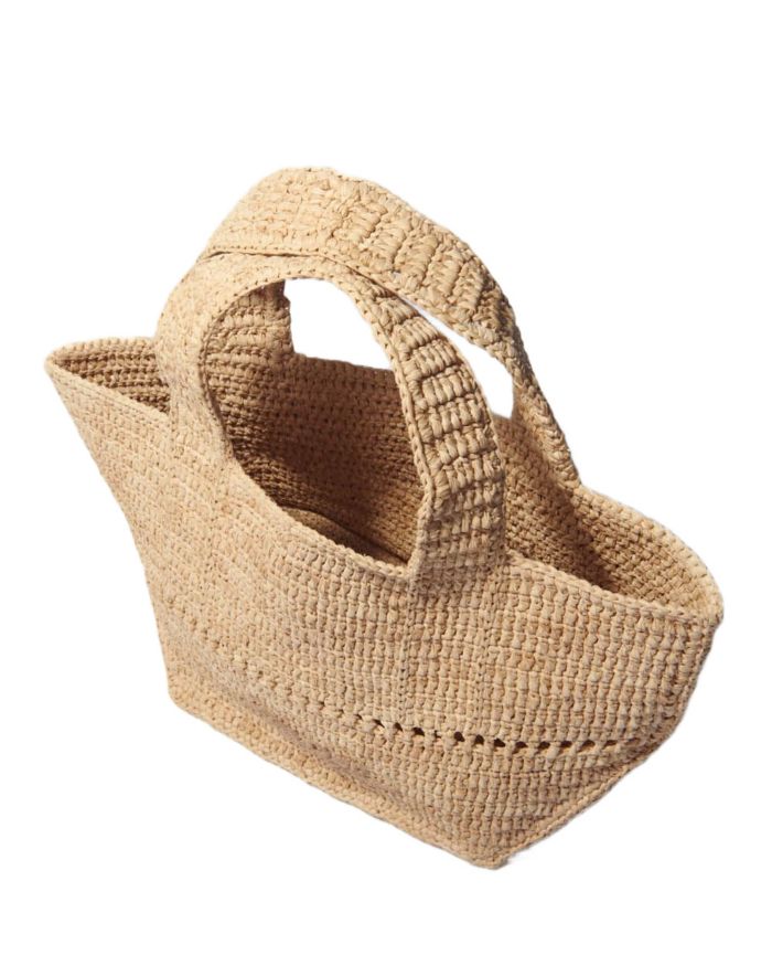 Crocheted Raffia Mini Tote