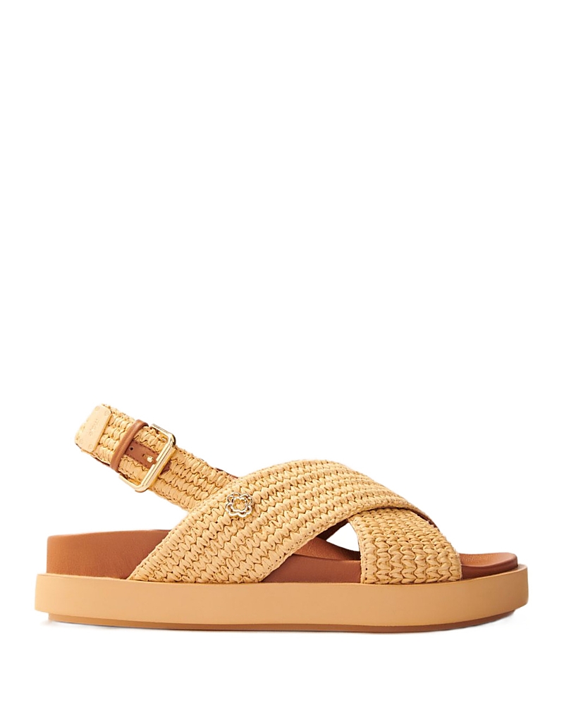 Maje Raffia-effect Flat Sandals
