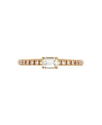 Pre-Owned Cartier Etincelle de Cartier Ring 18K Gold with Princess 