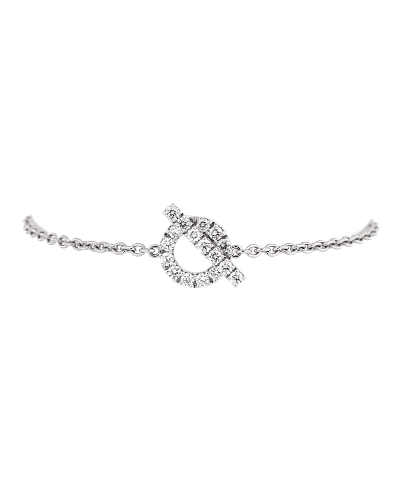 PRE-OWNED HERMES PRE-OWNED HERMES FINESSE BRACELET 18K WHITE GOLD AND DIAMONDS