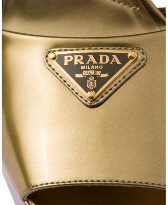 Women's Metallic Leather Platform Sandals