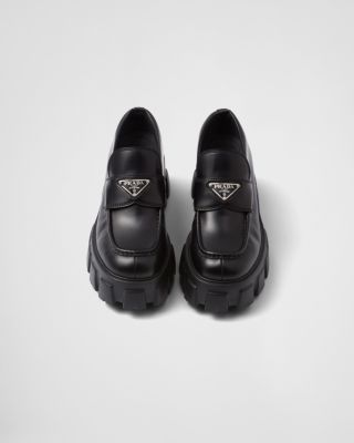 Women's Brushed Leather Monolith Loafers