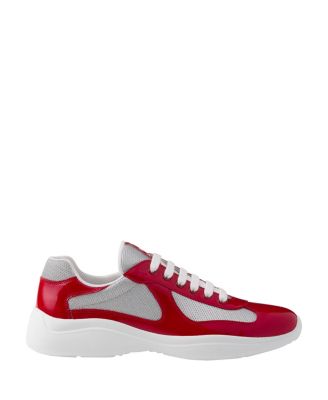Men's Patent Leather and Technical Fabric Prada America's Cup Sneakers