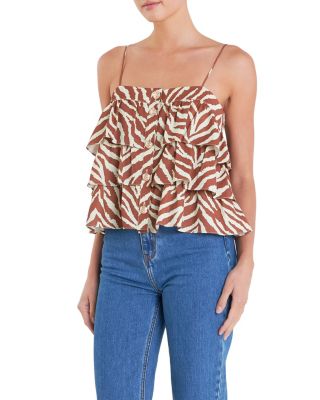 Women's Zebra Print Sleeveless Top