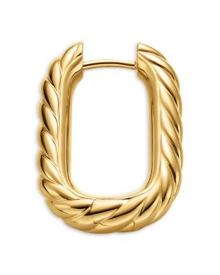 DY Madison&reg; Cable Hoop Earrings in 18K Yellow Gold, 24.3mm
