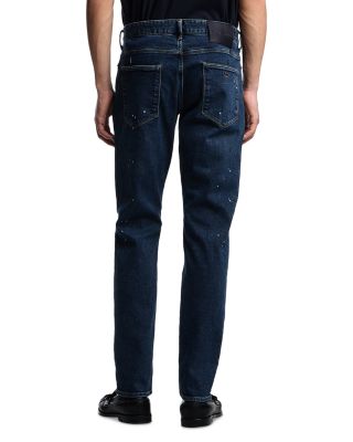 Slim Fit Paint Splattered Jeans in Multi