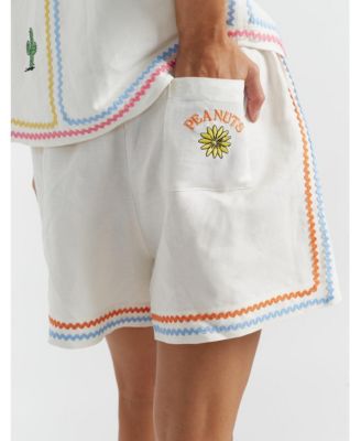 Women's Linen Cotton Peanuts Vacation Shorts