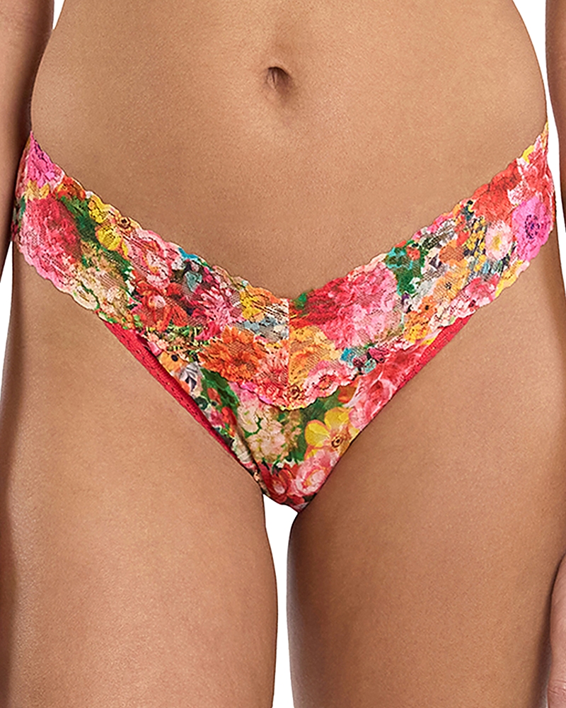 HANKY PANKY PRINTED SIGNATURE LACE ORIGINAL RISE THONG
