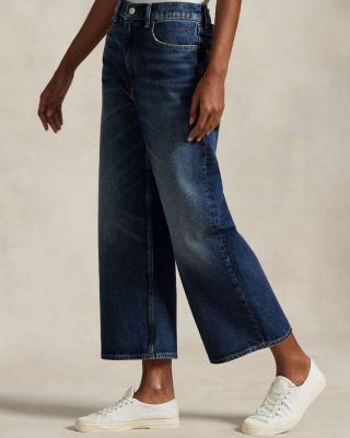 High Rise Wide Leg Crop Jeans