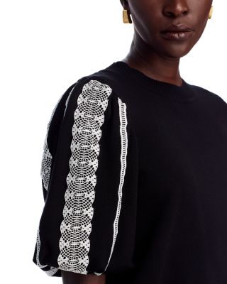 Puff Sleeve Embroidered Blouse