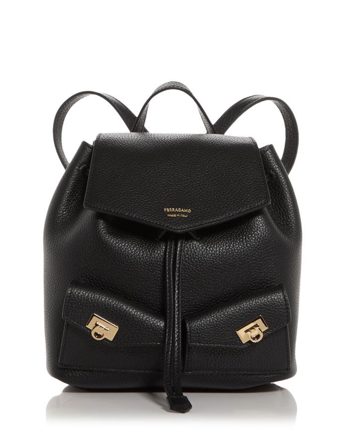 Gancini Leather Backpack