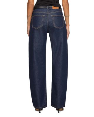 Alida High Rise Bowed Leg Jeans in Havana Night