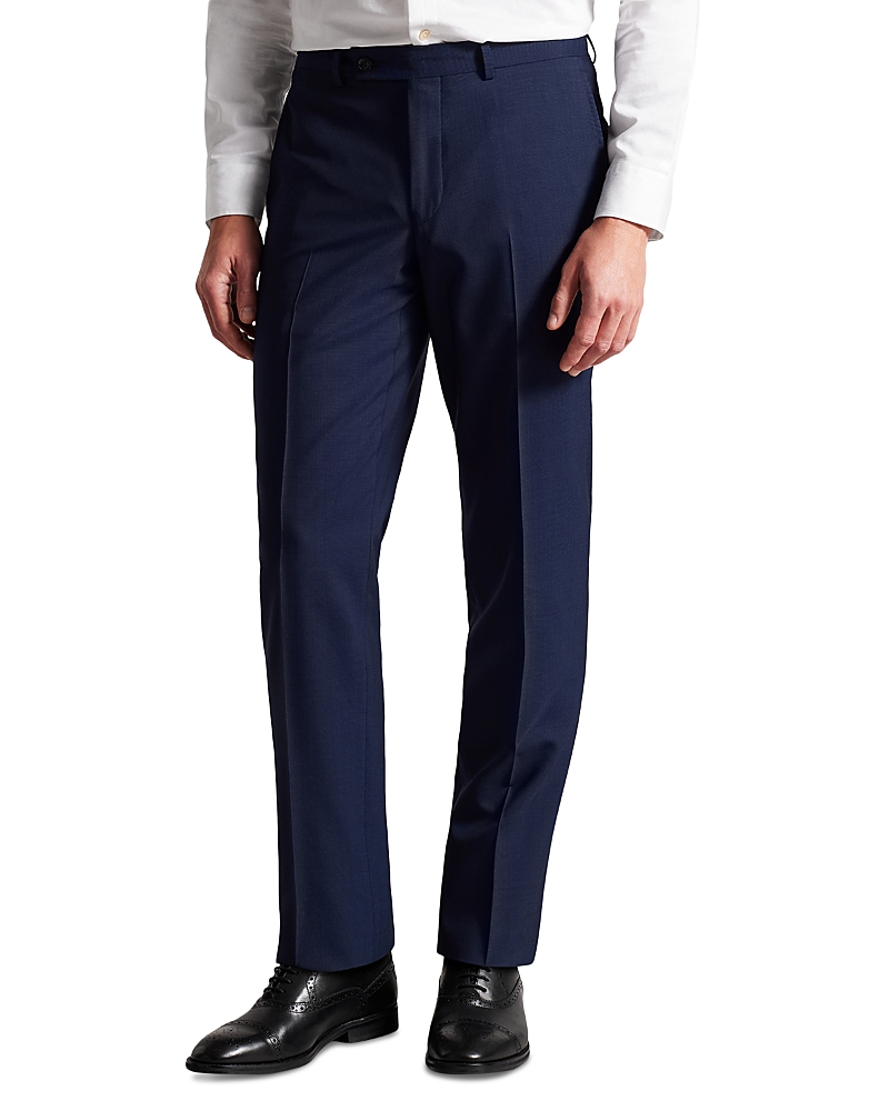 Ted Baker Jefferson Check Classic Wool Modern Fit Suit Pants In Blue