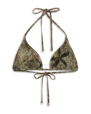 NYBG Thia Floral Triangle Bikini Top