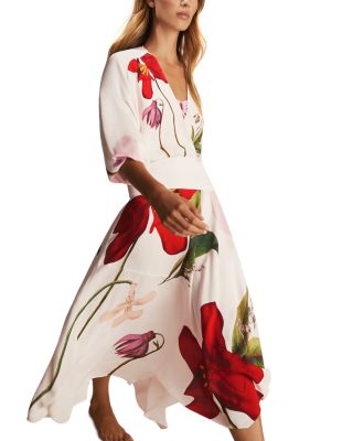 【海外限定】REISSワンピース☆Nola Reiss | NYBG Floral-Print REISS New York Botanical Garden Nola Waisted Maxi Dress