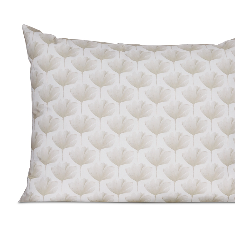 Sferra Edna Reversible Ginkgo Leaf Sham, Boudoir In White/beige