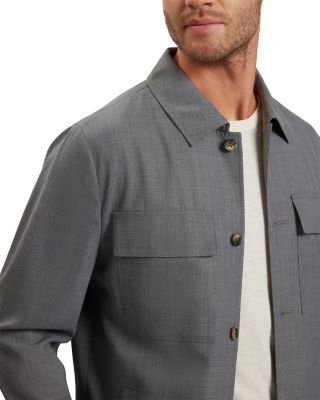 Selwynj Lightweight Wool Blend Shirt Jacket