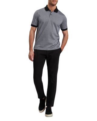 Auguso Short Sleeve Regular Tonal Jacquard Polo