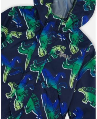 Boys' Printed Packable Dino Windbreaker - Little Kid