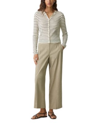 Cropped Cardigan in Linen-Blend