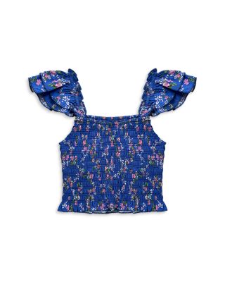 KatieJnyc - Girls' Joanna Smocked Crop Top - Big Kid