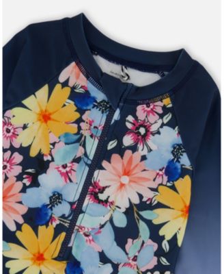 Girls' Printed Long Sleeve Rashguard - Big Kid