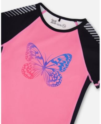 Girls' Printed Short Sleeve Athletic Top - Little Kid