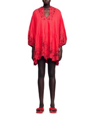 Sandro Floral Scalloped Mini Dress | Bloomingdale's Women