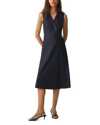 Theory - Sleeveless A Line Wrap Dress