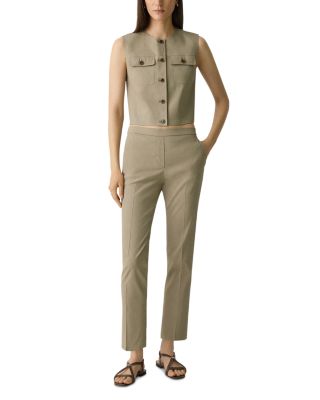 Fitted Sleeveless Linen Vest