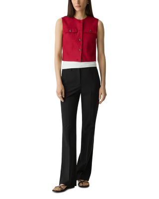 Fitted Sleeveless Linen Vest