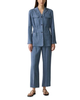 Cinched Jacket in Fluid Linen